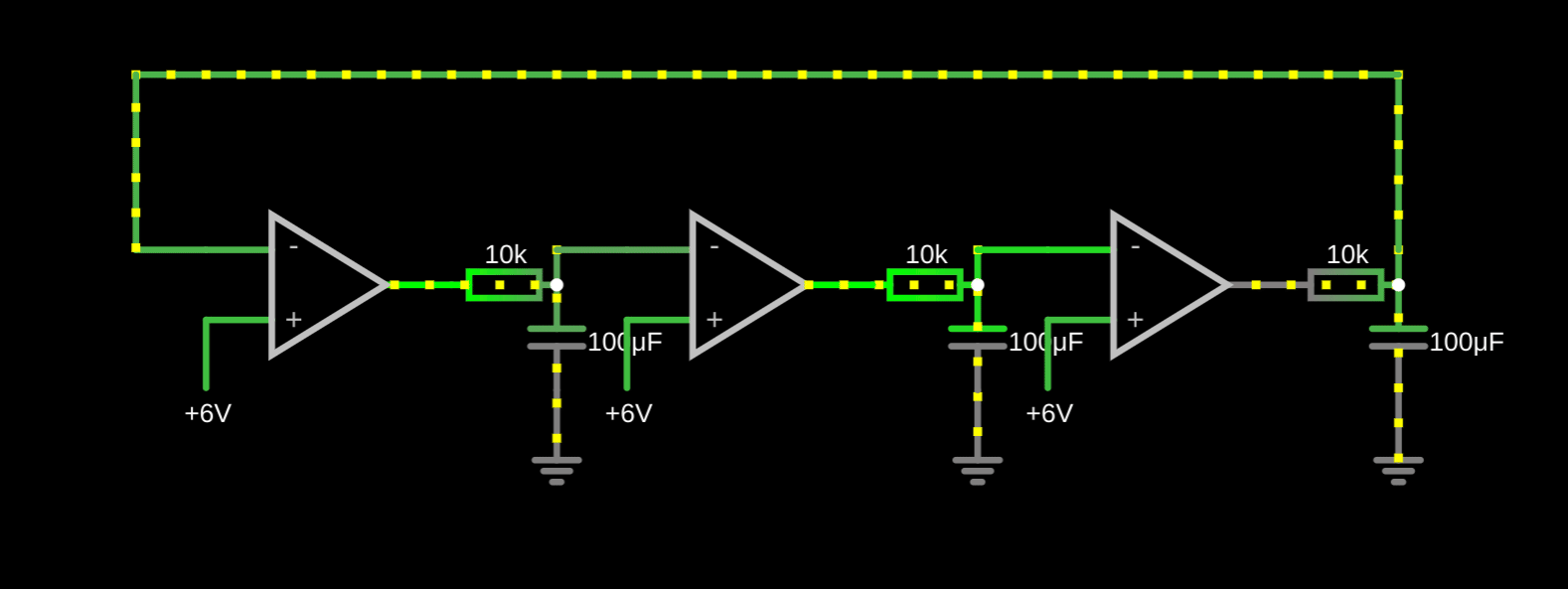 Loop of inverting integrators
